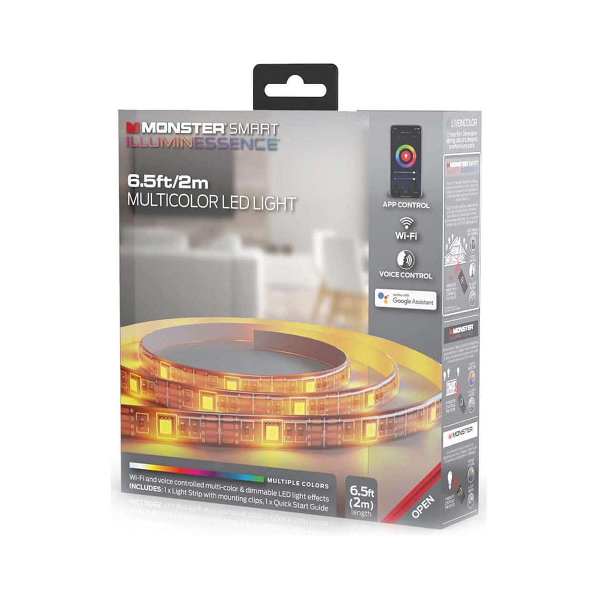 MONSTER SMART Multi Color 6.5ft. LED Light Strip